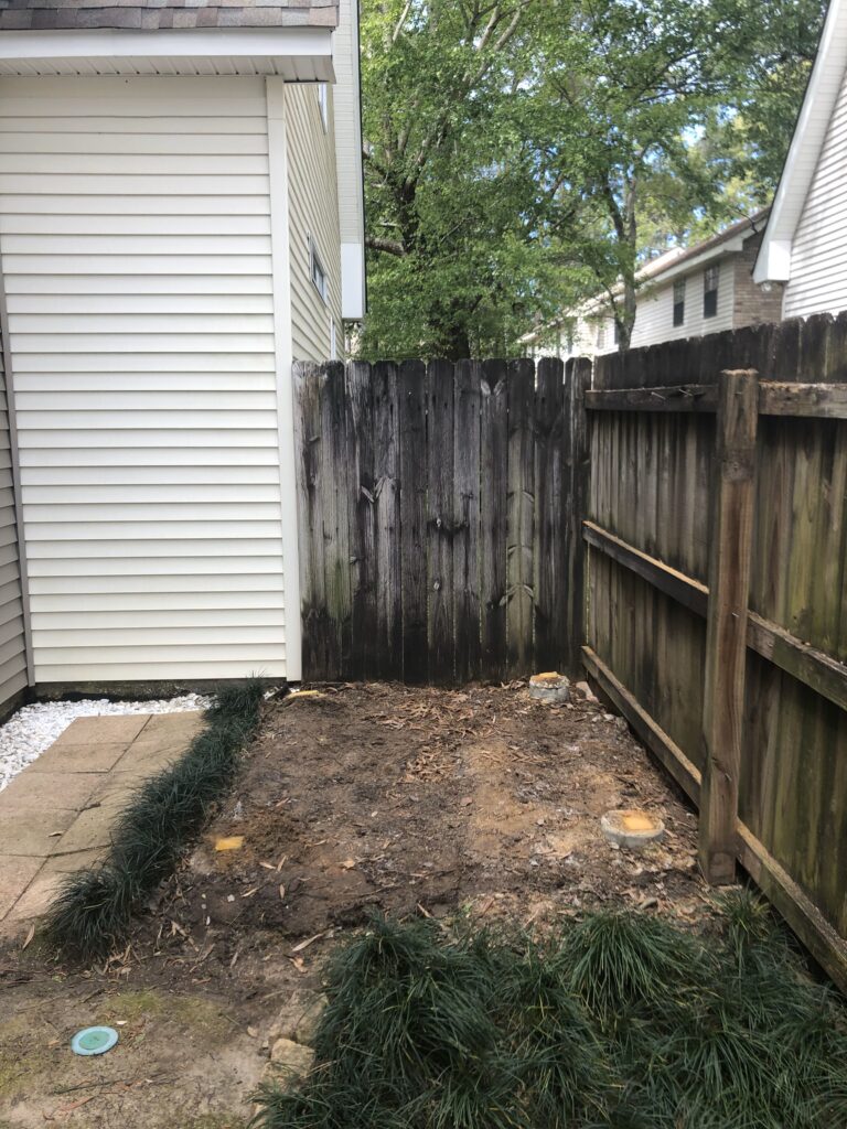 after pergola removal