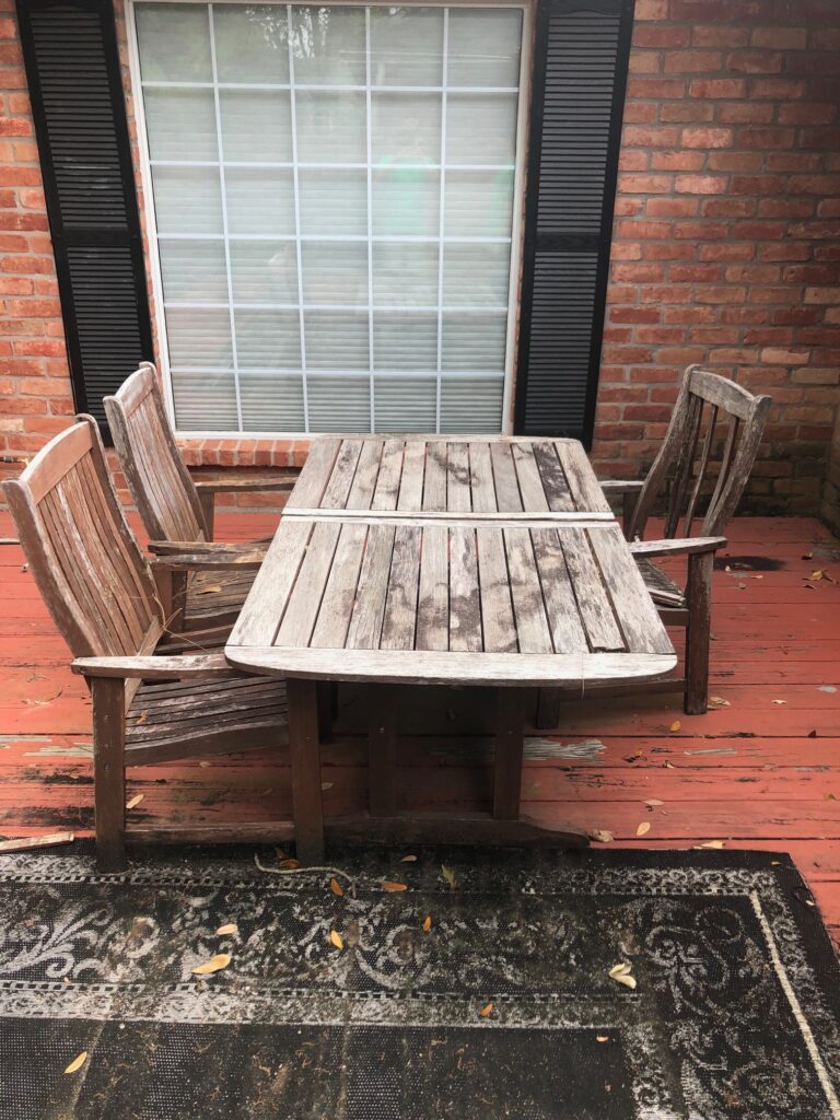 Outdoor table removal
